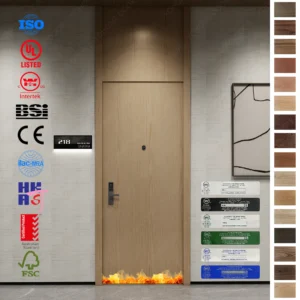 China wooden door manufacturer specializing in Fire Rated Door production.