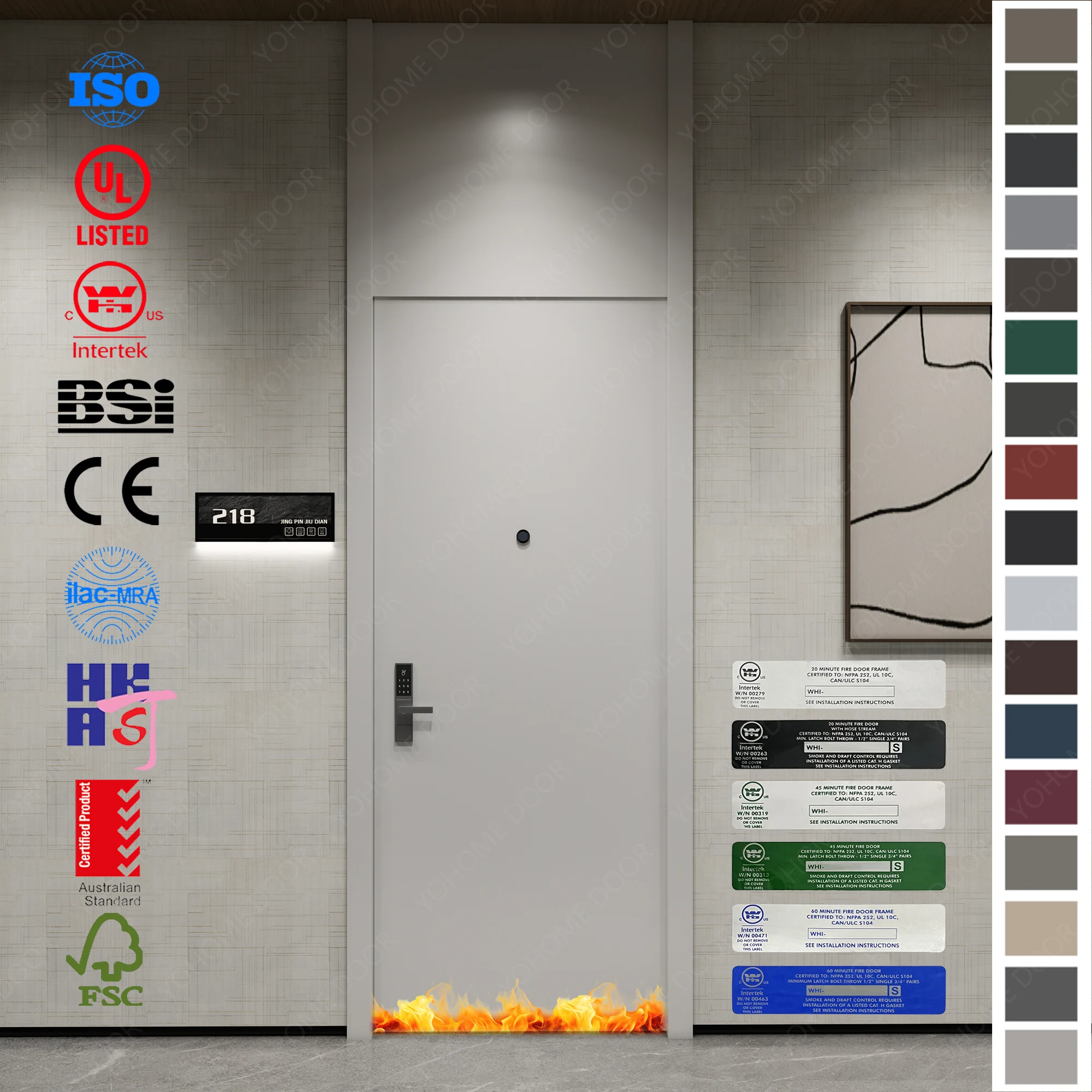 Upgrade your project with a Europe-certified Fire Rated Door.