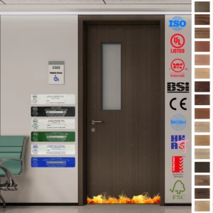 Fire Rated Door experts at your service! UL CE certified wooden doors designed for hospital patient rooms.