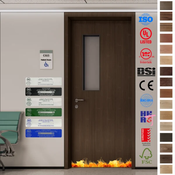 Protect hospital rooms with Fire Rated Doors. BS AS EN certified 30/60 Min interior fire prevention doors at factory-direct prices.