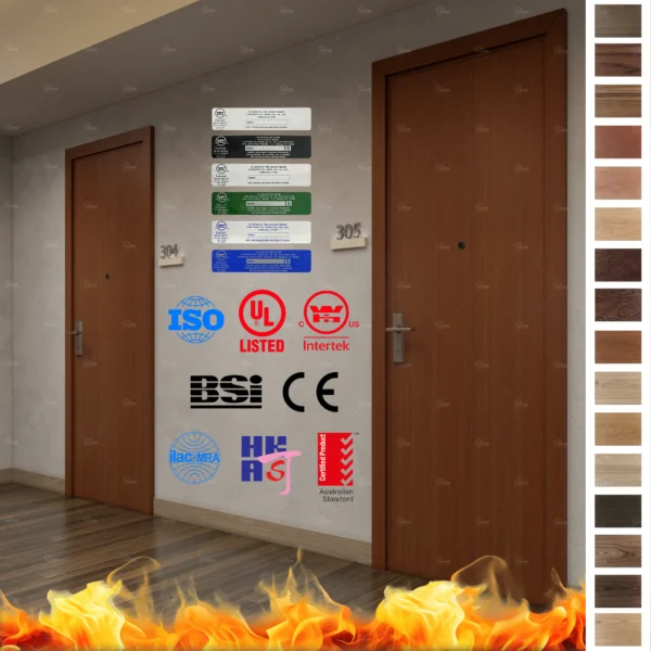Fire Rated Door innovations: Custom luxury wood interior doors for apartments and rooms. Safe, durable, and designed for elegance and fire resistance.