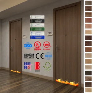 Get EU & UK certified fireproof apartment doors from China’s leading supplier.
