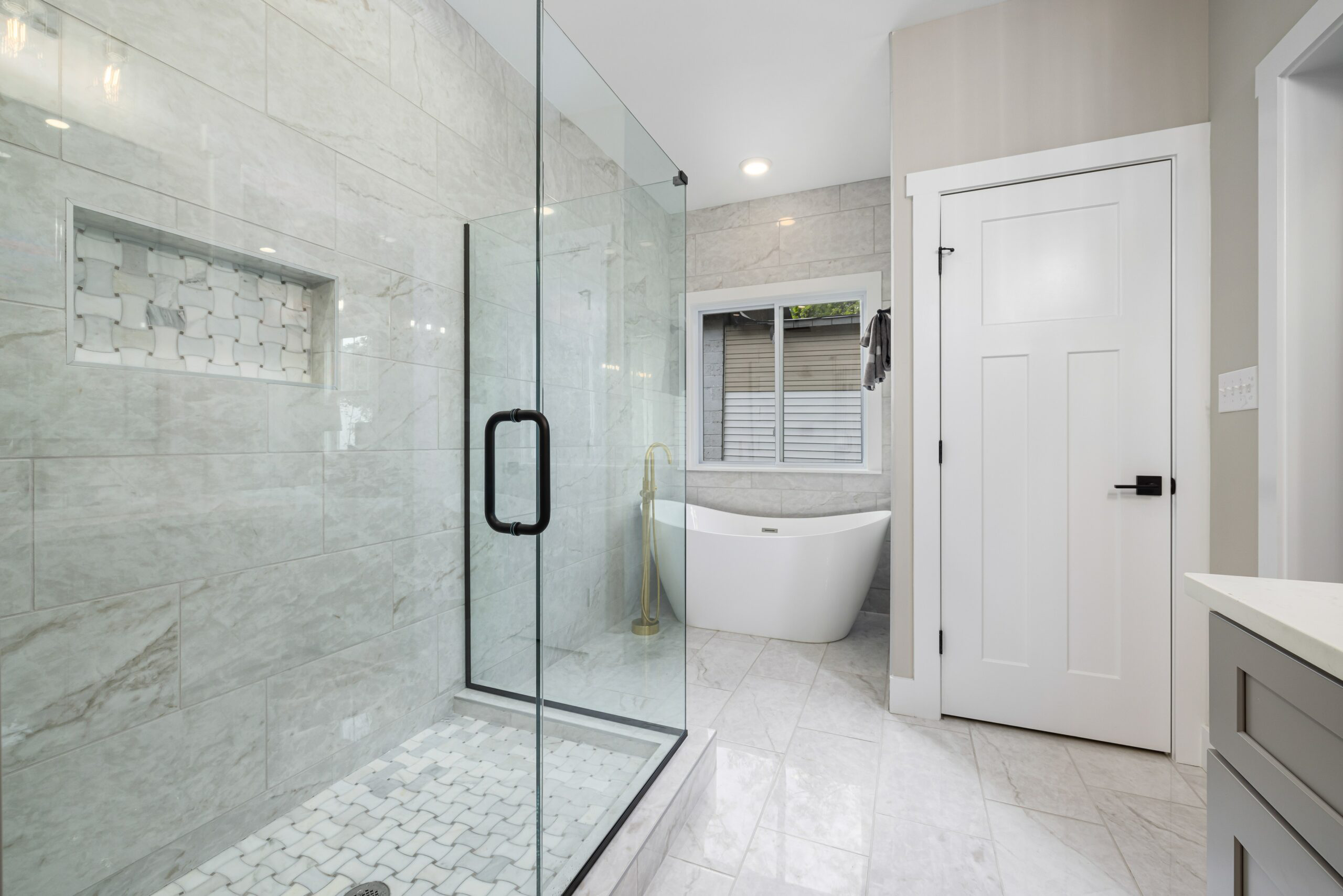Durable and water-resistant bathroom door perfect for high-humidity areas.