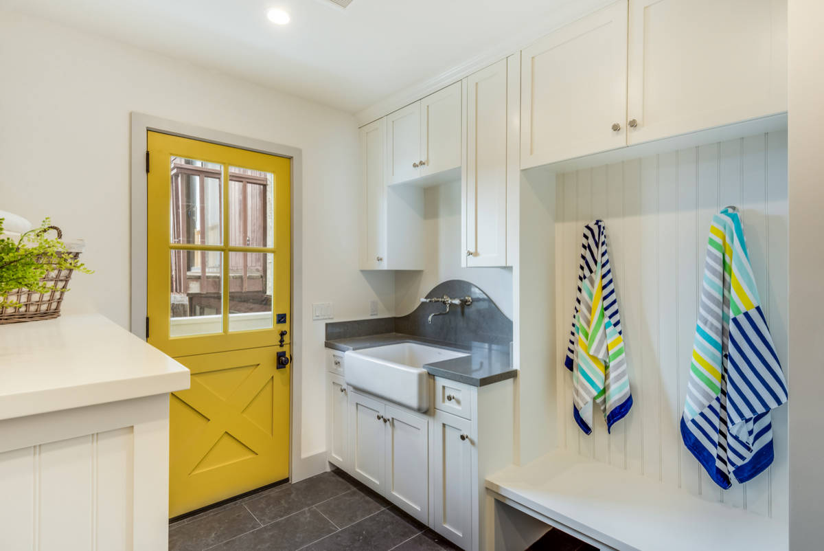 Space-saving sliding bathroom door ideal for small bathrooms.