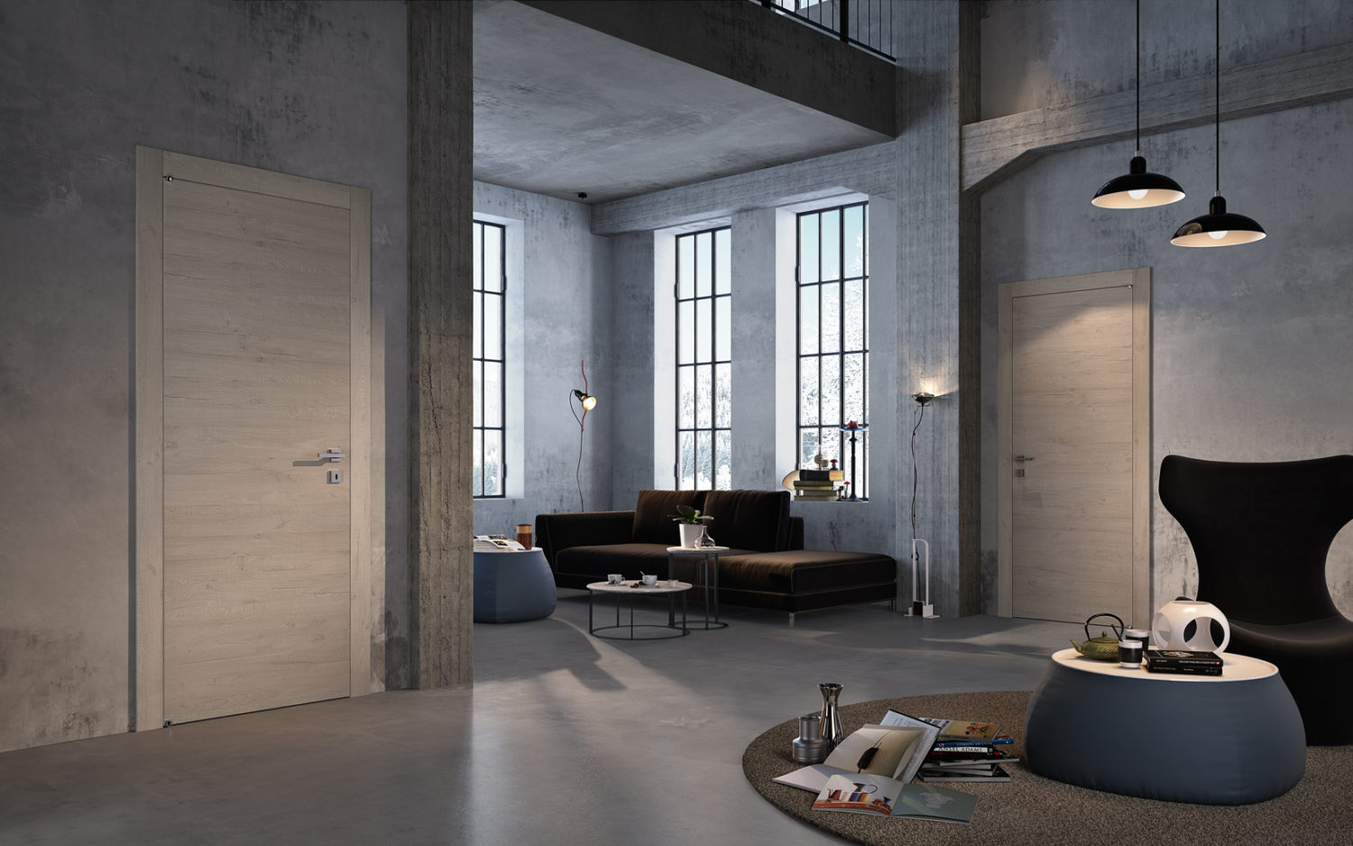 Side view of a lacquered door showcasing impeccable craftsmanship and flawless finish.