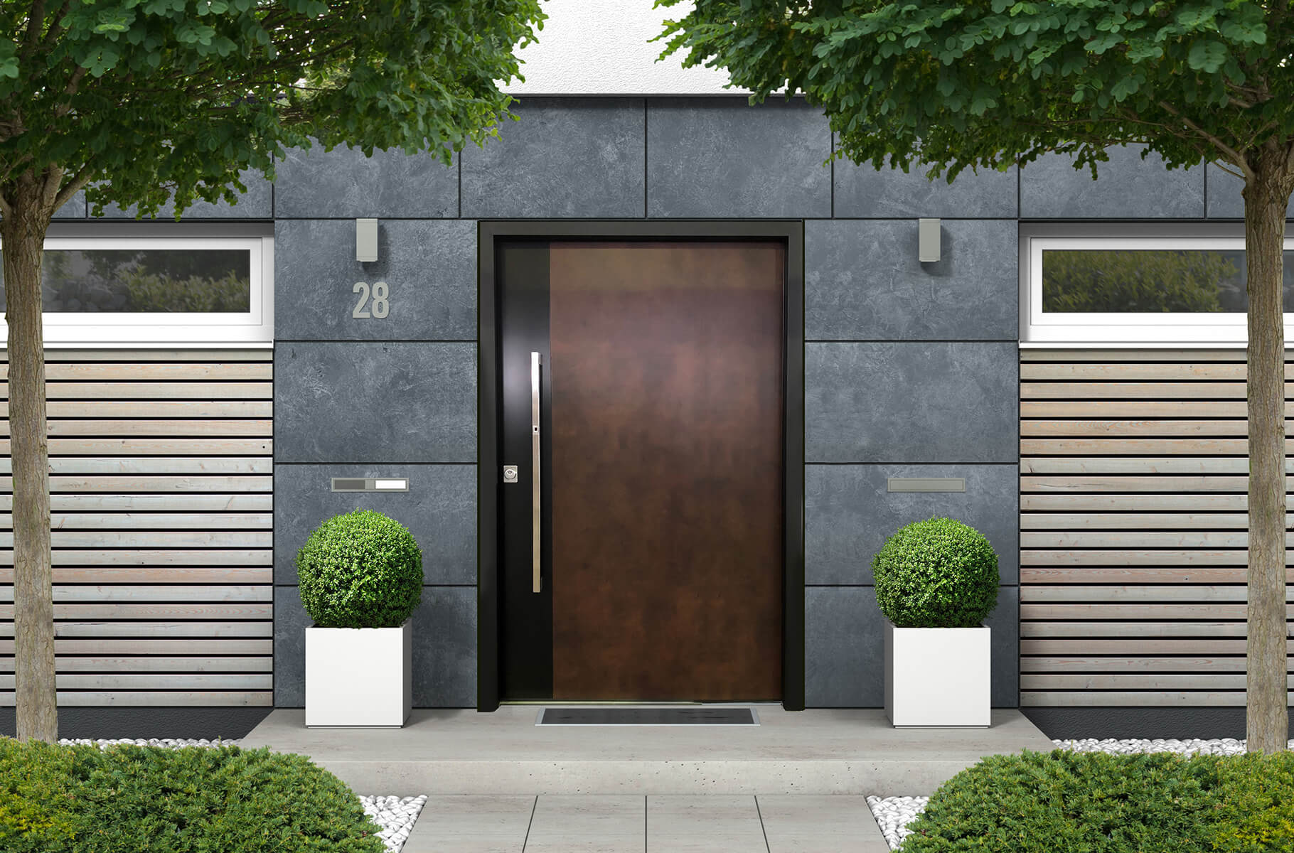 High-quality steel security door with intricate patterns, ensuring maximum protection and aesthetic appeal.