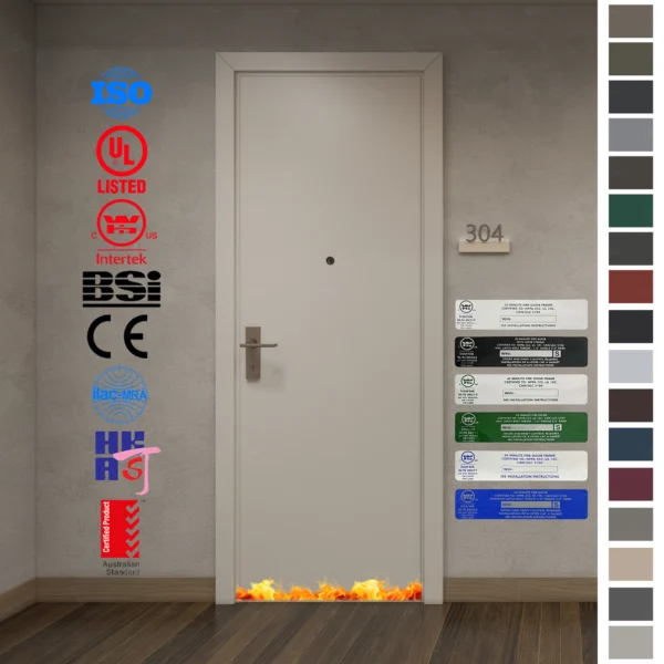 Protect your apartment with a certified Fire Rated Door.