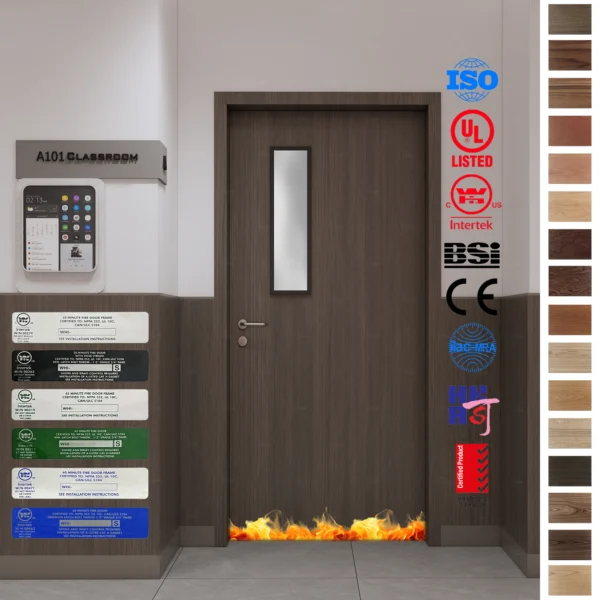Protect classrooms with top-tier 30/60/90-minute Fire Rated Doors.