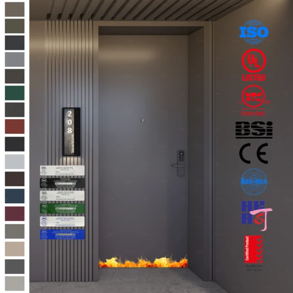 Enhance hotel safety with our customizable MDF interior doors.