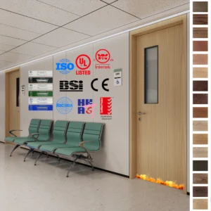 Reliable, custom fireproof wood doors for hospitals in Europe.