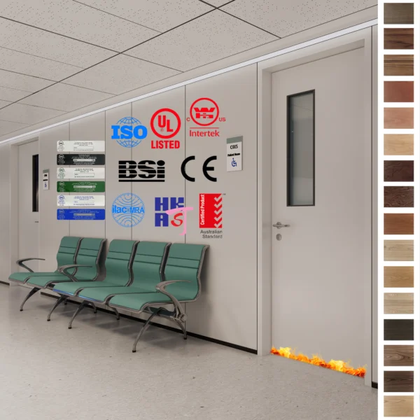 Fire Rated Door AS certified for hospital buildings in Australia & NZ.
