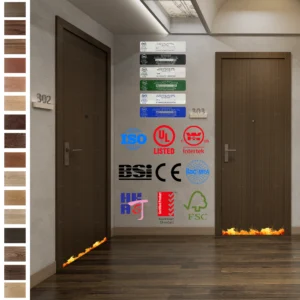 Explore our engineered plywood fire doors with a simple, flat design.