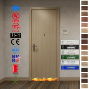 Get high-quality custom wood fire flush doors from Foshan Fire Door Factory.