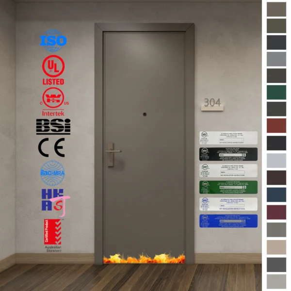Upgrade safety with UL WH certified wood fire rated doors.