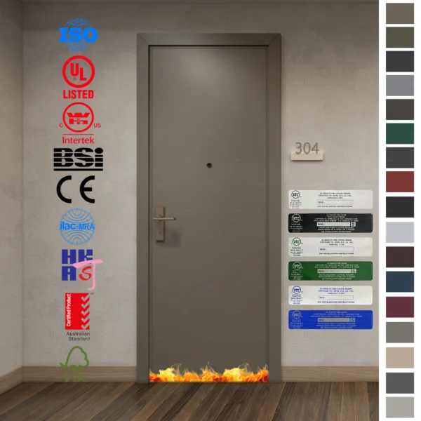 Upgrade safety with UL WH certified wood fire rated doors.
