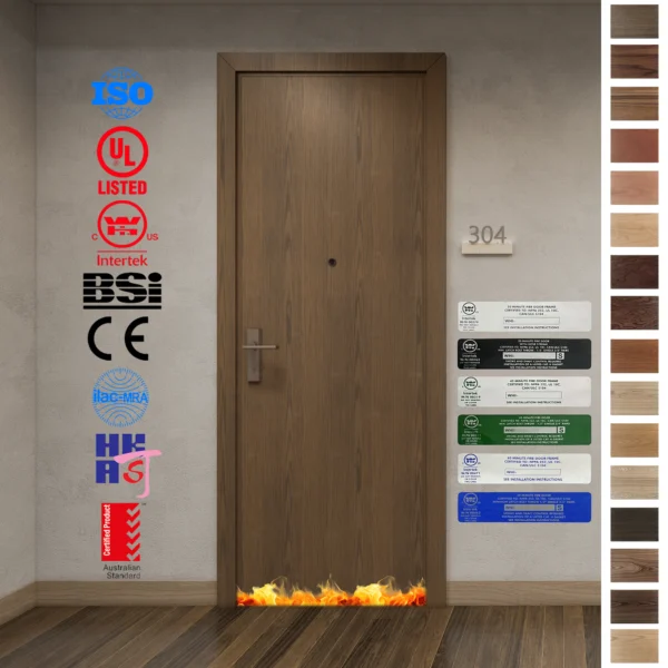Custom wood doors for apartments in Saudi Arabia, Oman, and Qatar.