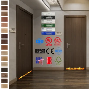 Ensure safety with Yohome Walnut Wood Door.