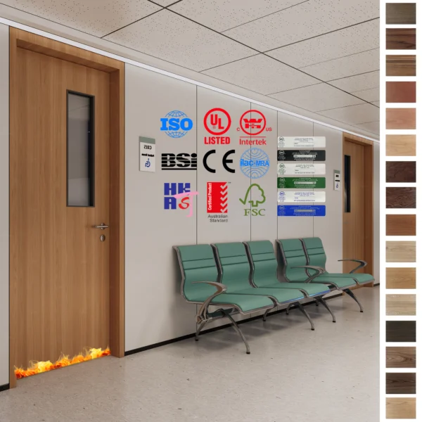 Custom-made timber fire doors offering 30, 60, and 90 minutes.
