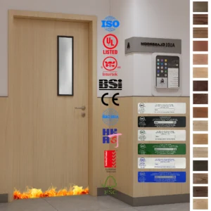 Europe-certified composite timber panel door designed for school classrooms.