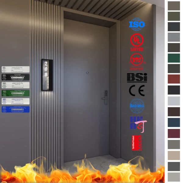 Premium 30/60-minute fireproof wooden interior doors. Built to European standards for safety, durability, and elegance, by China’s top manufacturer.