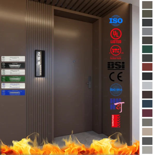 Affordable soundproof and fire prevention doors for hotels. Indoor wooden designs for commercial projects by China’s top factory.
