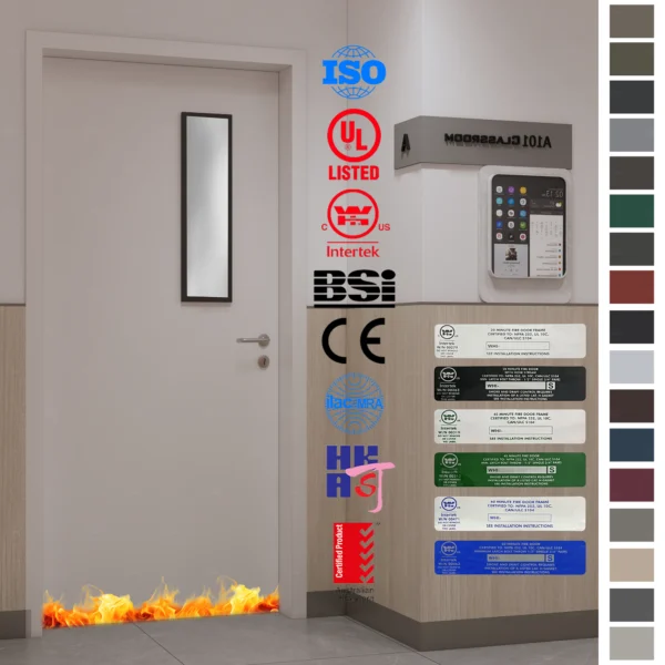 Premium wood fire-rated interior doors, AS certified for schools and classrooms.