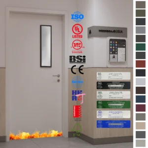Premium wood fire-rated interior doors, AS certified for schools and classrooms.