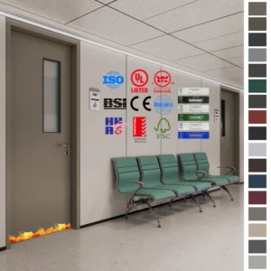 Fire Rated Door with BS CE Listed design, featuring soundproof plywood and Spain wood.