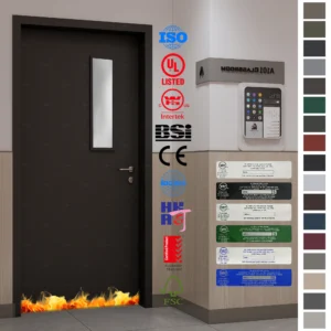 Fire Rated Door supplier offering modern solid wood flat doors for school classrooms.
