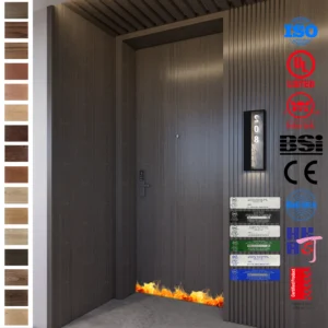 Premium CE certified HPL wooden door for hotel rooms