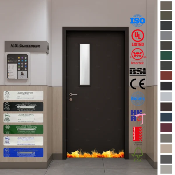 Fire Rated Door - Premium wood door with fire resistance, BS EN CE certified.