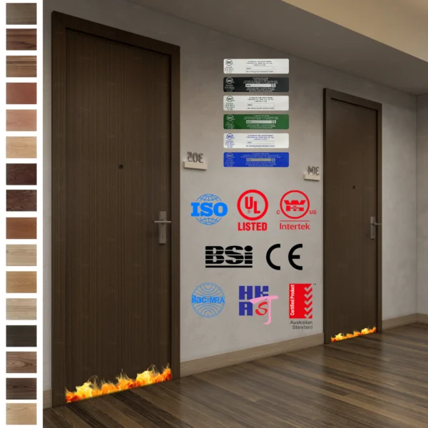 AS certified Fire Rated Doors for Australian and New Zealand apartments.