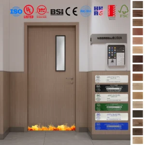 Fire Rated Door with UL fireproof rating, custom-made for school classrooms.