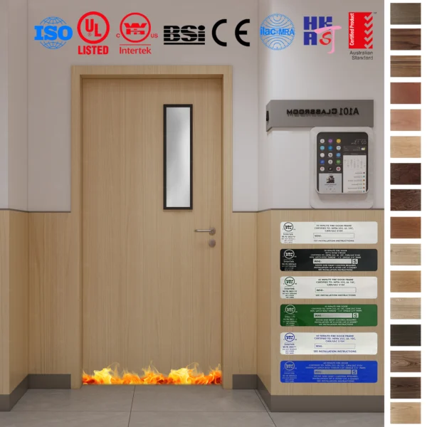 High-quality HPL classroom doors, UL listed for safety.