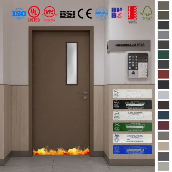 Custom Fire Rated Door with BS EN CE certification.