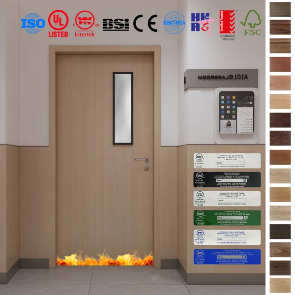 Shop EN certified plywood fire rated doors for schools.