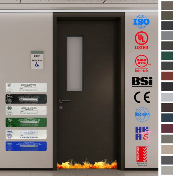 Fire Rated Door for hospital patient rooms.