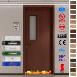 Enhance hospital safety with our UL WH listed MDF panel door.