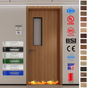 High-quality wood doors for hospital patient rooms, customizable to your needs.