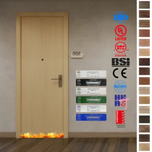 AS certified FD30 composite timber fire doors for apartments.