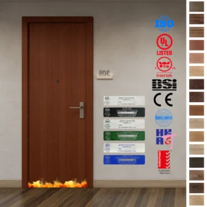Australian-approved 90-minute and 60-minute fire-rated wood doors for apartments.