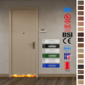 Fire Rated Door AS 1530.4 with 60-minute fire resistance.