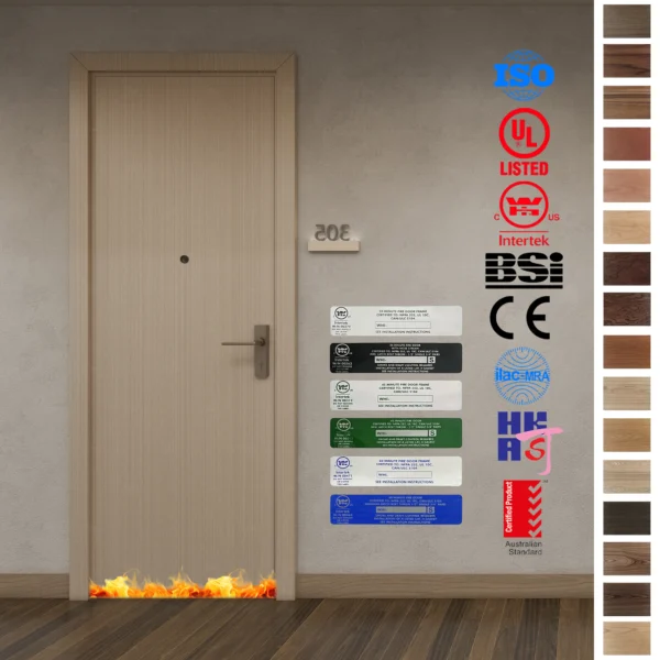 Fire Rated Door AS 1530.4 with 60-minute fire resistance.