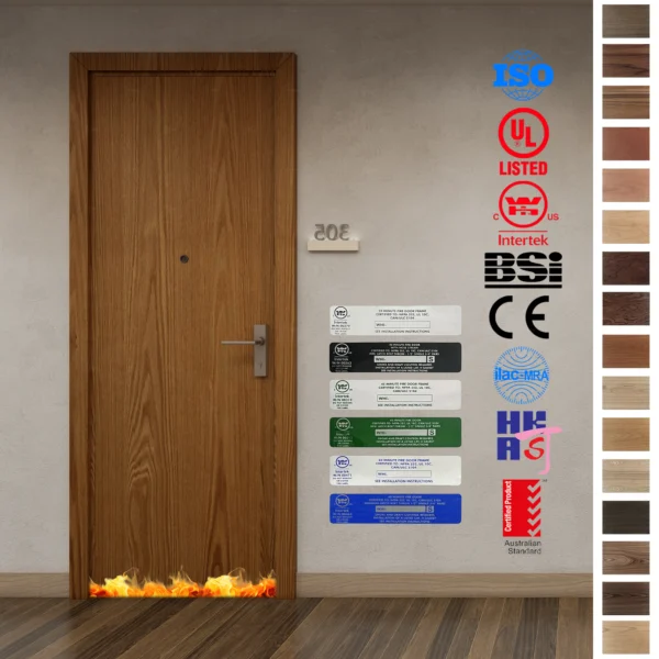 China-made Fire Rated Door, AS certified and 60-minute fireproof.