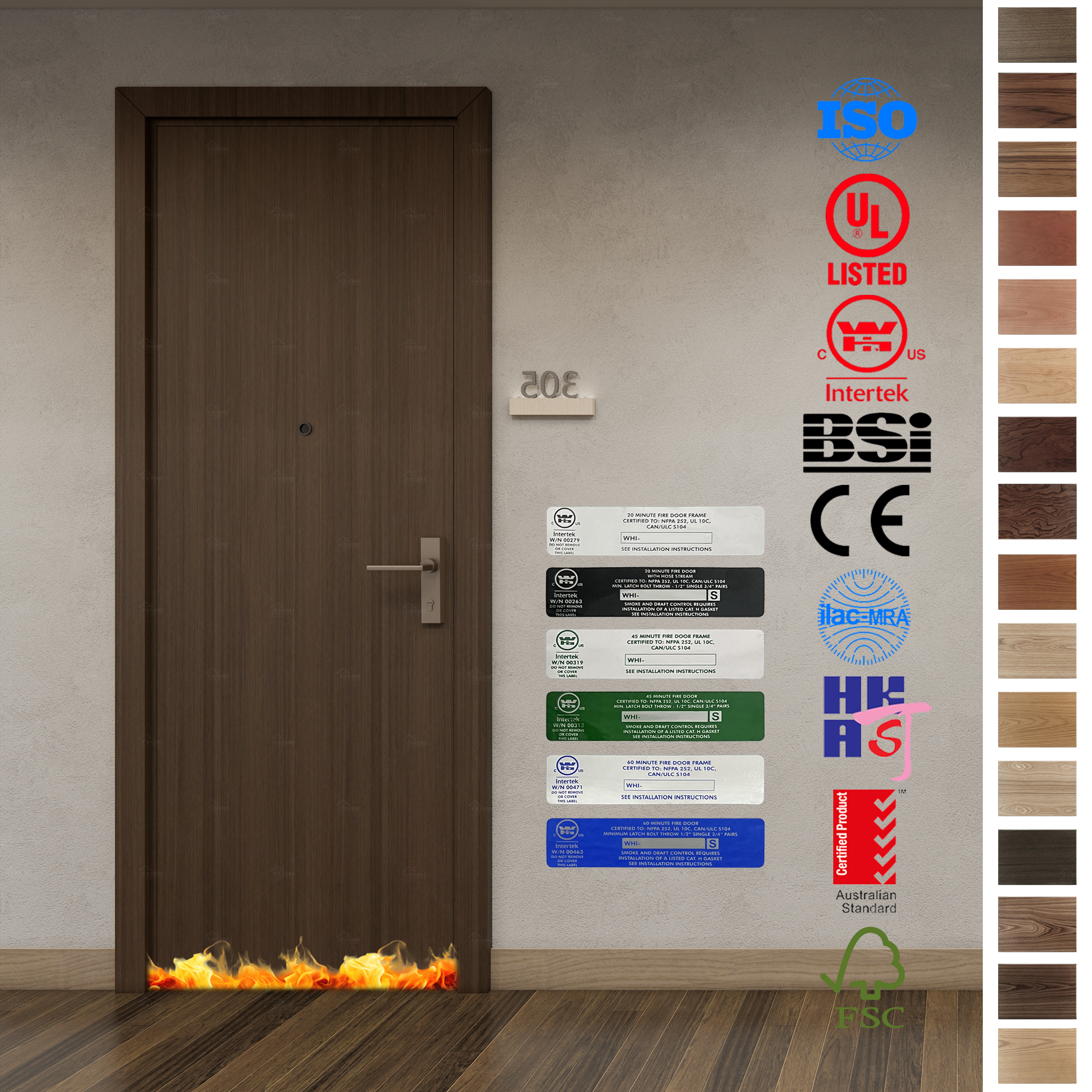 Ensure safety and style with our USA Standard MDF Condo Room Door.