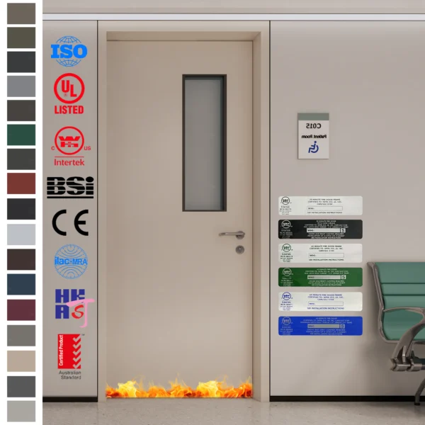 Fire Rated Door with AS certification, 90-minute fire resistance.