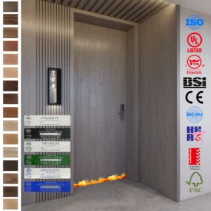 Fire Rated Door 45-minute certified by UL and WH.