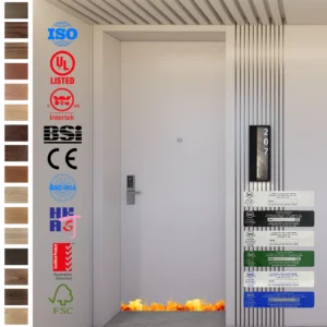 Fire Rated Door with UL approval. MDF wooden interior door, fireproof up to 60 mins.