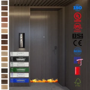 Discover stylish oak hotel guest room doors with fireproof and soundproof features.