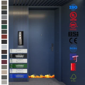 Fire Rated Door for Europe hotels, BS EN certified and CE approved.